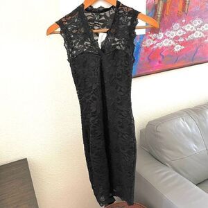 Windsor black fitted lace dress